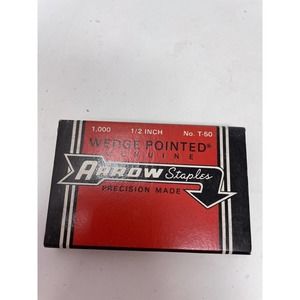 Vintage Arrow Staples Wedge Pointed 1/2” No. T-50 T-55 Staple Gun 1,000 HT-50M